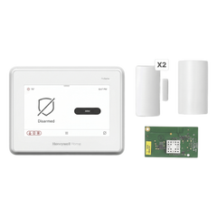 Kit de alarma con panel de pantalla táctil de 7 pulgadas, módulo WiFi y Z-Wave, sensor de movimiento PIR y 2 contactos magnéticos para puertas y ventanas
