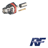 Conector TNC Hembra Hermético, montaje Trasero, D plano.