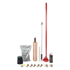 Kit Pararrayo con Punta en Aluminio con Accesorios para Protección de Diámetro de 160 m.