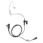 Micrófono - audífono de tubo acústico transparente de grado médico con conector de dos pines para KENWOOD Y TXPRO