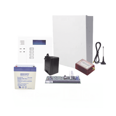Kit de panel de alarma de intrusión de 8 zonas cableadas y hasta 40 inalámbricas, con teclado, comunicador celular 4G LTE-M y batería