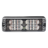 Luz Auxiliar de 16 LED, Rojo/Azul, Lente Transparente
