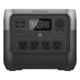 EcoFlow River 2 Pro | Estación de Energía Portátil 768Wh Litio LFP / 4 AC 800W (Max. 1600W) / 1 USB-C 100W / 3 USB -A 12W / Cargador de Coche 10A, 126W Max. / Conectividad WiFi y Bluetooth (App) / Carga Solar 220W Max.