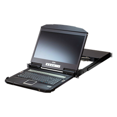 KVM Switch LCD 18.5" (7.3 in) | Consola Dual Rail 1U | 4 Puertos USB HDMI | Multi-View Quad-PiP-PbP-PoP | Resolución 1920x1200 @ 60Hz | Cascada 2 Niveles 16 Computadoras | Boundless Switching | Video DynaSync | EDID Expert | Consola Externa HD