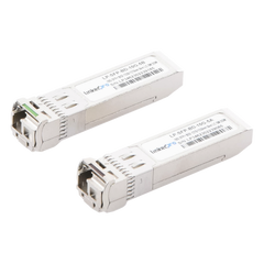 Transceptores Ópticos Bidireccionales SFP+ (Mini-Gbic) / Monomodo 1270 & 1330 nm / 10 Gbps / 10GBASE-BX / Conector LC/UPC Simplex / DDM / Hasta 5 km / 2 Piezas