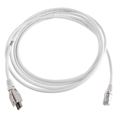 Patch Cord TERA Cat6A 1/10G Ethernet, de 4 Pares y Conector Modular, LS0H, Color Marfil, 15 Metros (49.21 Pies)