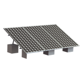 Montaje para 3 Panel Solar, Riel "8" de 4050mm para Módulos con Espesor de 35mm, Velocidad de Viento Máx. 136km/h (20° a 45°)