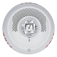 Bocina con Lámpara Estroboscópica, Montaje en Techo, Color Blanco, Nuevo Diseño Moderno y Elegante y Menor Consumo de Corriente