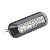 Luz Auxiliar de 8 LED, Rojo/Blanco, Lente Transparente