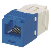 Conector Jack RJ45 Estilo TG, Mini-Com, Categoría 6, de 8 Posiciones y 8 Cables, Color Azul