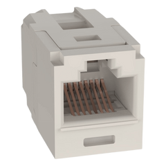Módulo Acoplador RJ45 a RJ45, Mini-Com, Categoría 6, Color Blanco Mate