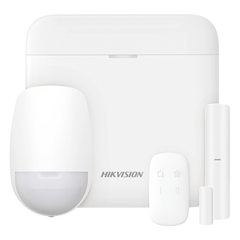 (AX PRO) KIT de Alarma AX PRO con GSM (3G/4G) / Incluye: 1 Hub con bateria de respaldo / 1 Sensor PIR / 1 Contacto Magnético / 1 Control Remoto / Wi-Fi / Compatible con Hik-Connect P2P