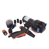 Bomba de Diafragma Hotshot HD5 / 12 VCC / 5 GPM (18.9 LPM) / 70 PSI (4.8 BAR) / Interruptor de Presión Integrado / Autocebante / Funcionamiento en Seco / IPX6 / Lavado Marino