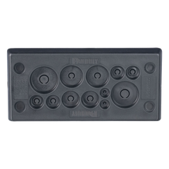 Pasacables Rectangular de Membrana, IP66, 3.39" x 1.42", 12 orificios, para Cables no Terminados. Color Negro
