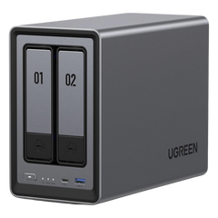 NASync DXP2800 | SO UGOS Pro | Intel N100 12th Gen Intel® 4 Core™ | 2 Bahías SATA hasta 48TB | 2-Bahias (M.2 NVMe) hasta 16TB | 8GB DDR5 (Exp. a 16GB) | Ethernet 2.5G | HDMI 4K | 2* USB2.0 | 1*USB 3.2Gen | 1* USB 3.2Gen2 | 1*USB-C 3.2Ge