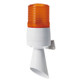 Luz LED con patrones de destello fijo y destellante con buzzer incorporado de alto volumen Máx. 95 dB color Ámbar 24 VCD
