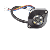 Estrobo Oculto de 6 LED, Ambar/Blanco, Lente Transparente, Bisel Negro