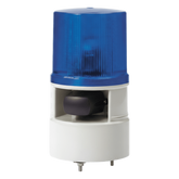 Luz de advertencia color Azul con sirena incorporada con 5 tonos máx. 105 dB en 110-220 VCA