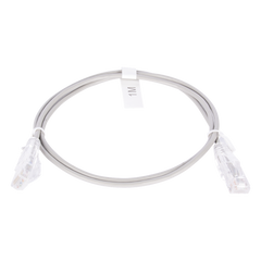 Cable de Parcheo Slim UTP Cat6 - 1 Metro (3.28 Pies), Gris, Diámetro Reducido (28 AWG)