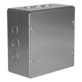 Caja Extra Grande 15"x15"x 4"/ Profundidad 4"/Entradas Laterales - Finales 4 Entradas de 1/2"- 3/4", 2 Entradas de 3/4" - 1" y 2 Entradas de 1"- 1 1/4"/ Incluye tapa / Incluye tapa.