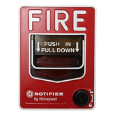 Estación manual de alarma contra incendio de doble acción, con cerradura y llave, para exterior, con caja SB-I/O incluida