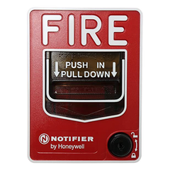 Estación manual de alarma contra incendio de doble acción, con cerradura y llave, para exterior, con caja SB-I/O incluida