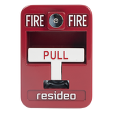 Estación manual de jalón contra incendio de acción simple, reset con llave Allen, cumple ADA, carcasa de aluminio fundido