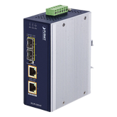 Convertidor de Medios Industrial de 2 Puertos SFP 100/1000X a 2 Puertos RJ45 10/100/1000T 802.3bt PoE++