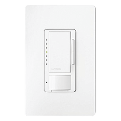 Atenuador de pared con sensor de ocupación y vacancia Maestro, 120 V, 600 W incandescente/halógeno y 150 W LED/CFL regulables, unipolar o multilocalización, blanco