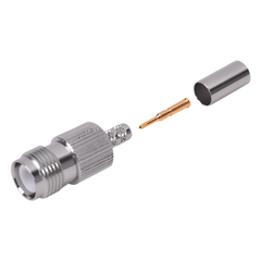 Conector TNC Hembra Inverso para cable RG-142/U.