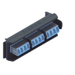 Placa Acopladora LightVerse, 6 Conectores Dúplex LC/UPC Shuttered, Acepta hasta 12 Fibras Monomodo