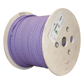 Bobina de Cable Blindado S/FTP de 4 Pares, Cat7A, Inmune a Ruido e Interferencias, LS0H (Bajo Humo, Cero Halógenos), Color Violeta, 305 Metros (1000 Pies)