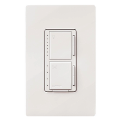 Control de pared dual Maestro LED+ para ventilador de techo y luz: 4 velocidades y atenuador de 75 W LED o 250 W incandescente, 120 V, unipolar, sin cable neutro