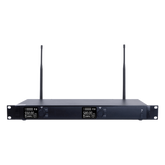 Receptor Inalámbrico Dual Canal Digital U-Band | 4 Bandas de Frecuencia (470-830 MHz) | Transmisión Digital pi/4-DQPSK | Pantalla TFT-LCD 2.2" | Anti-Interferencia con ID Code Pilot | Salidas Balanceadas y Desbalanceadas | Ecualizacion