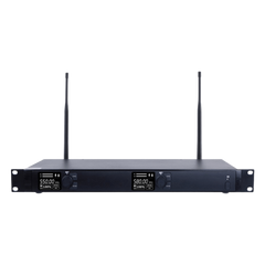 Receptor Inalámbrico Dual Canal Digital U-Band | 4 Bandas de Frecuencia (470-830 MHz) | Transmisión Digital pi/4-DQPSK | Pantalla TFT-LCD 2.2" | Anti-Interferencia con ID Code Pilot | Salidas Balanceadas y Desbalanceadas | Ecualizacion