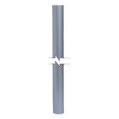 Mástil 6 metros, 2" diámetro Acero Inoxidable.