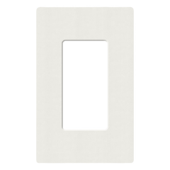 Placa de pared Claro de 1 espacio para dimmers y apagadores Lutron, acabado satín Architectural White