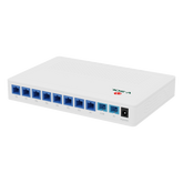 Splitter Activo 1x8 para Alimentación de 8 Dispositivos POF, 1 Puerto de cascadeo para continuidad, puertos SC/UPC