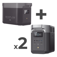 Kit de Estación de Energía Portátil 2048Wh + 2 Baterías Externas 2048Wh (6144Wh Totales)