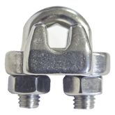 Nudo/ Perro/ Abrazadera Acero Forjado para Cable de 5/16", Acero Inoxidable.