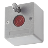 Botón de Pánico Cableado / Compatible con Cualquier Panel de Alarma / LLave de Seguridad / NA/NC / Material Retardante al Fuego (ABS)