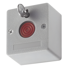 Botón de Pánico Cableado / Compatible con Cualquier Panel de Alarma / LLave de Seguridad / NA/NC / Material Retardante al Fuego (ABS)
