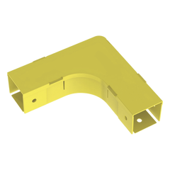 Ángulo Recto a 90º Horizontal con Tapa, Para Canaletas FiberRunner™ 2X2, Color Amarillo