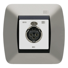 CONEXIÓN CAJA 60 MM. XLR HEMBRA DE PARED. BLANCO.