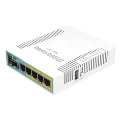 (hEX PoE) Routerboard 5 puertos Gigabit Ethernet PoE 802.3at, 1 Puerto USB
