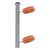 Aislador de Esquina Naranja para Cercos Eléctricos / 18 kV / Resinas Vírgenes / Resistencia 7.5-10.2 kg / Anti UV / 66 mm x 31.6 mm