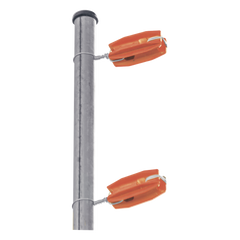 Aislador de Esquina Naranja para Cercos Eléctricos / 18 kV / Resinas Vírgenes / Resistencia 7.5-10.2 kg / Anti UV / 66 mm x 31.6 mm