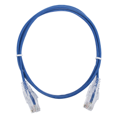 Cable de Parcheo Slim UTP Cat6 - 1 Metro (3.28 Pies), Azul, Diámetro Reducido (28 AWG)