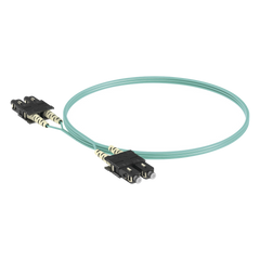 Jumper de Fibra Óptica Multimodo 50/125 OM4, SC-SC Duplex, OFNR (Riser), Color Aqua, 3 Metros (9.84 Pies)