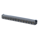 Luz Auxiliar de 45 LED, Top Rojo, Tricolor Rojo/Ambar/Blanco, 11.42", Lente Transparente, SAE